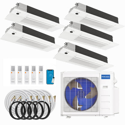 MRCOOL DIY 5th Gen 5-Zone Ductless Mini Split AC & Heat Pump 36000 BTU (6K+6K+6K+6K+18K), One-Way Cassette Units, 230V