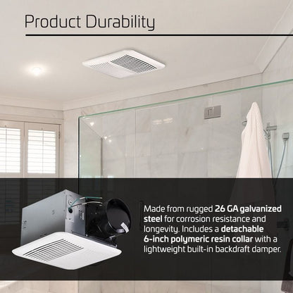 ACIQ 110 CFM 0.9 Sones ACiQ Select Bathroom Exhaust Fan