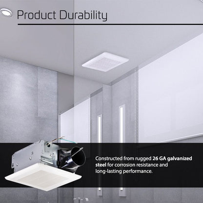 ACIQ 50 CFM 0.4 Sones ACiQ Ultra Quiet Bathroom Exhaust Fan