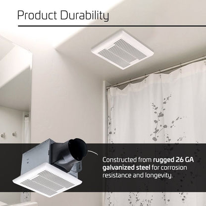 ACIQ 80 CFM 1.0 Sones ACiQ UltraCompact Bathroom Exhaust Fan