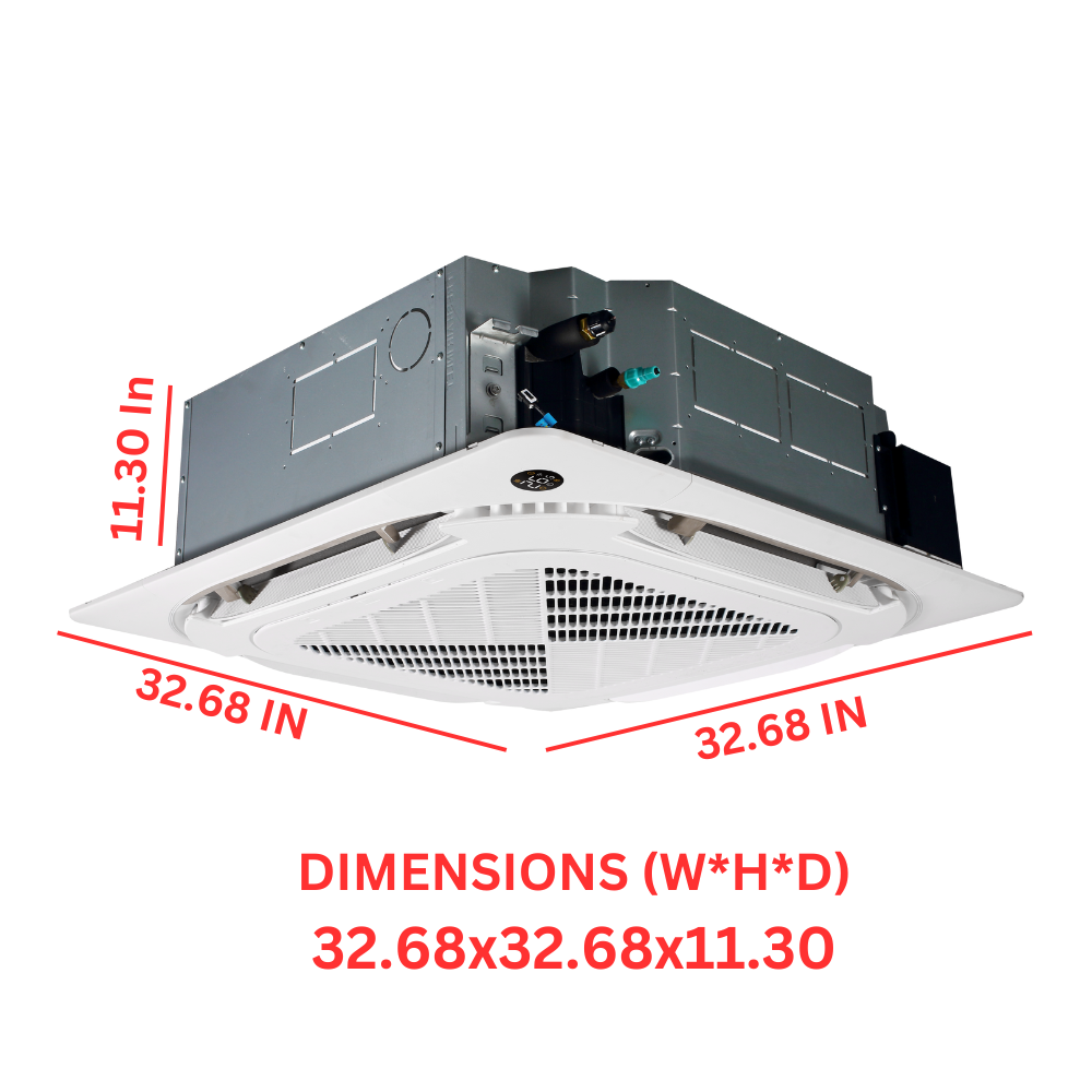 Cooper&Hunter 48,000 BTU Hyper Single Zone Four-Way Ceiling Cassette Minisplit Heat Pump System R410A 230V