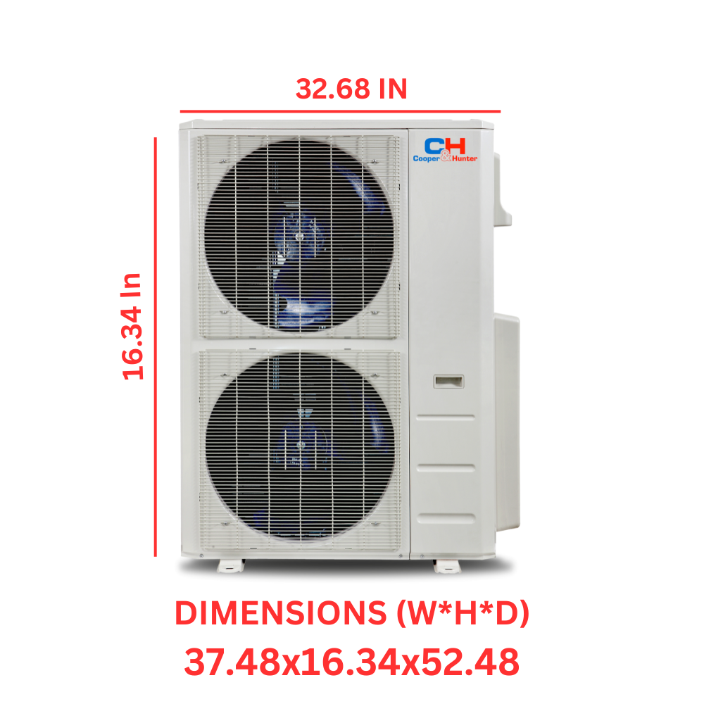 Cooper&Hunter 48,000 BTU Hyper Single Zone Four-Way Ceiling Cassette Minisplit Heat Pump System R410A 230V