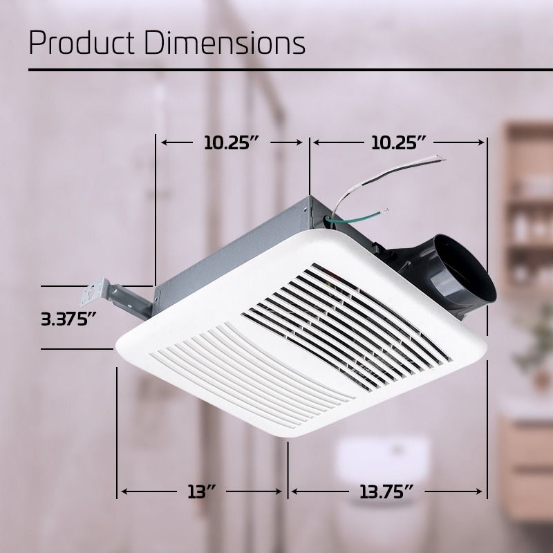 ACIQ 50 CFM 0.9 Sones ACiQ SlimLine Bathroom Exhaust Fan