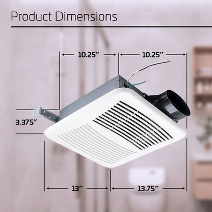 ACIQ 80 CFM 0.7 Sones ACiQ SlimLine Bathroom Exhaust Fan