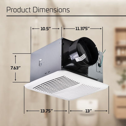 ACIQ 110 CFM 0.9 Sones ACiQ Select Bathroom Exhaust Fan