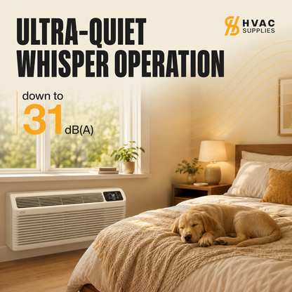 Cooper&Hunter 9,000 BTU Inverter PTAC Heat Pump with WiFi, Electric Heat and Fresh Air - CH-PTI-09HP