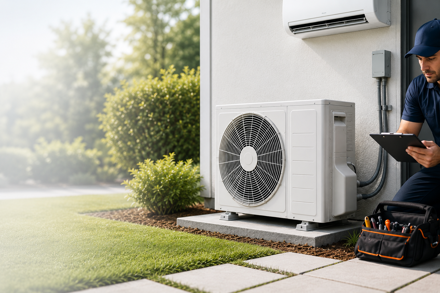 HVAC equipment outside a home