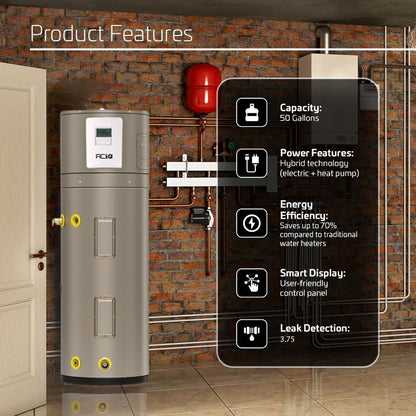 ACiQ Electric Residential Hybrid Heat Pump Water Heater - ACiQ-50G-HP-WH