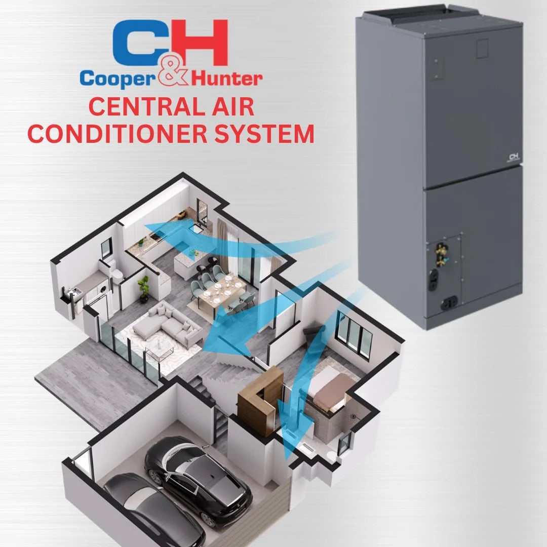 Cooper&Hunter 48,000 BTU Hyper High Efficiency Multi Position Air Handler Unit Ducted Heat Pump Split System R410A 230V