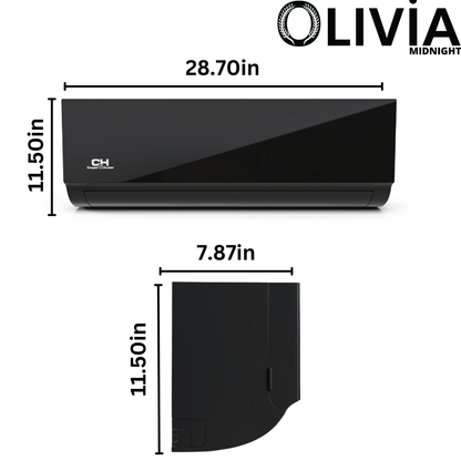 Cooper&Hunter Olivia Midnight Wall Mount Ductless Mini Split AC Indoor Unit – 6000 BTU | R410A