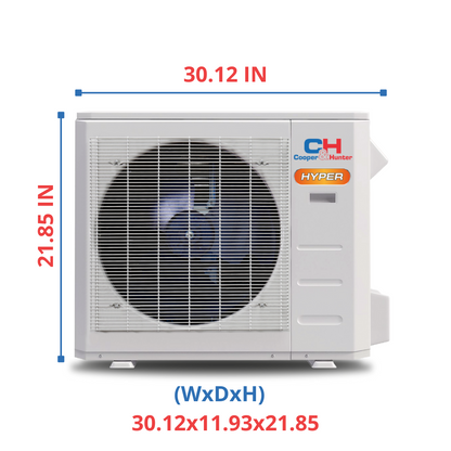 Cooper&Hunter 6,000 BTU Hyper Single Zone One-Way Cassette Minisplit Heat Pump System R410A 230V