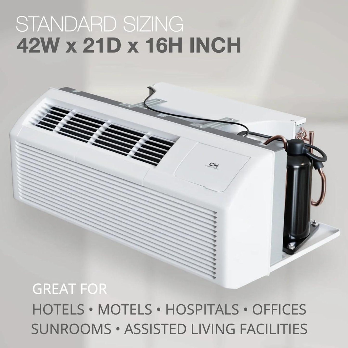 Cooper&Hunter 12,000 BTU Smart PTAC With Heat Pump - PTHP Heating And Cooling R32 - CH-PTW-12HPGF