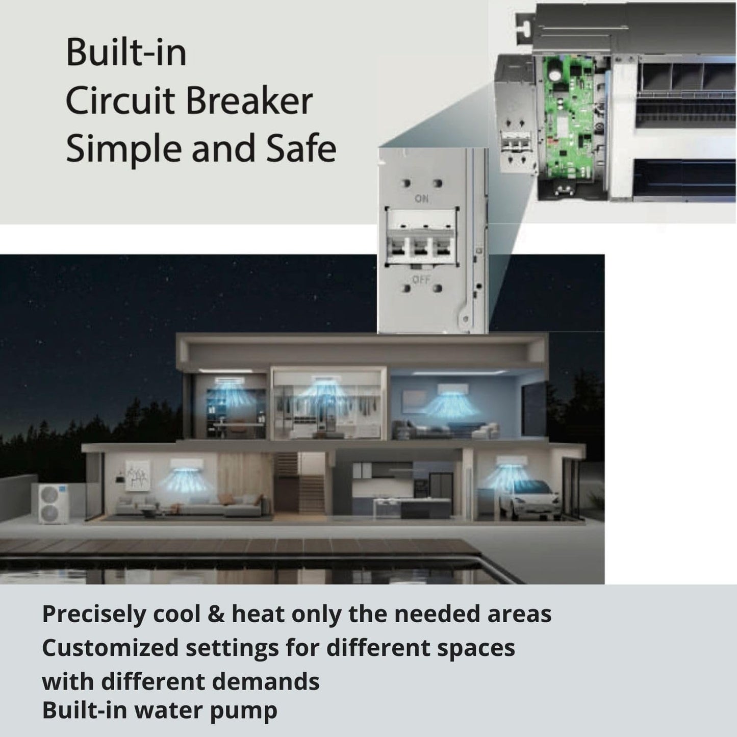 Cooper&Hunter 12,000 BTU Hyper Single Zone One-Way Cassette Minisplit Heat Pump System R454B 230V