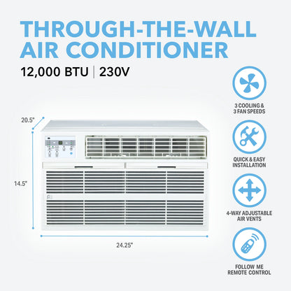 Perfect Aire | Perfect Aire 10,000 BTU Thru-the-Wall Air Conditioner 115V (R32), DOE | 10,000 BTU Thru-the-Wall Air Conditioner
If you can’t take the heat, cool off in the comfort of th