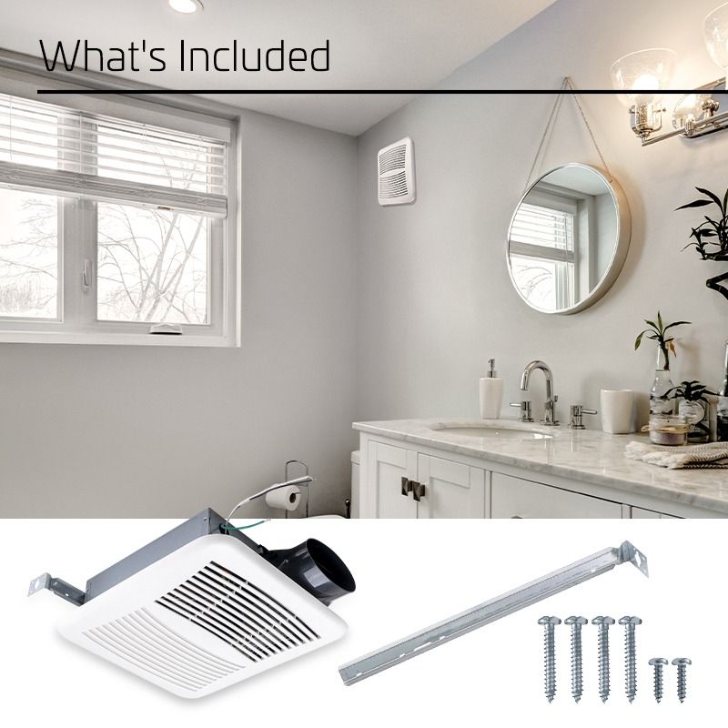 ACIQ 80 CFM 0.7 Sones ACiQ SlimLine Bathroom Exhaust Fan
