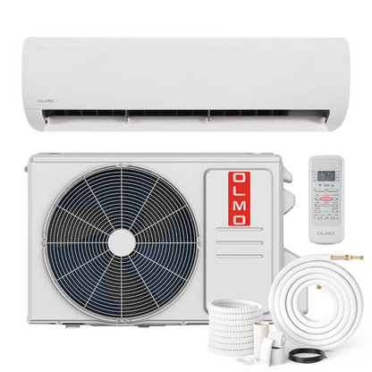 OLMO Alpic Eco Series 12,000 BTU 115V Single Zone Wall Mount Air Conditioner and Heat Pump Mini Split R410A | 115V
