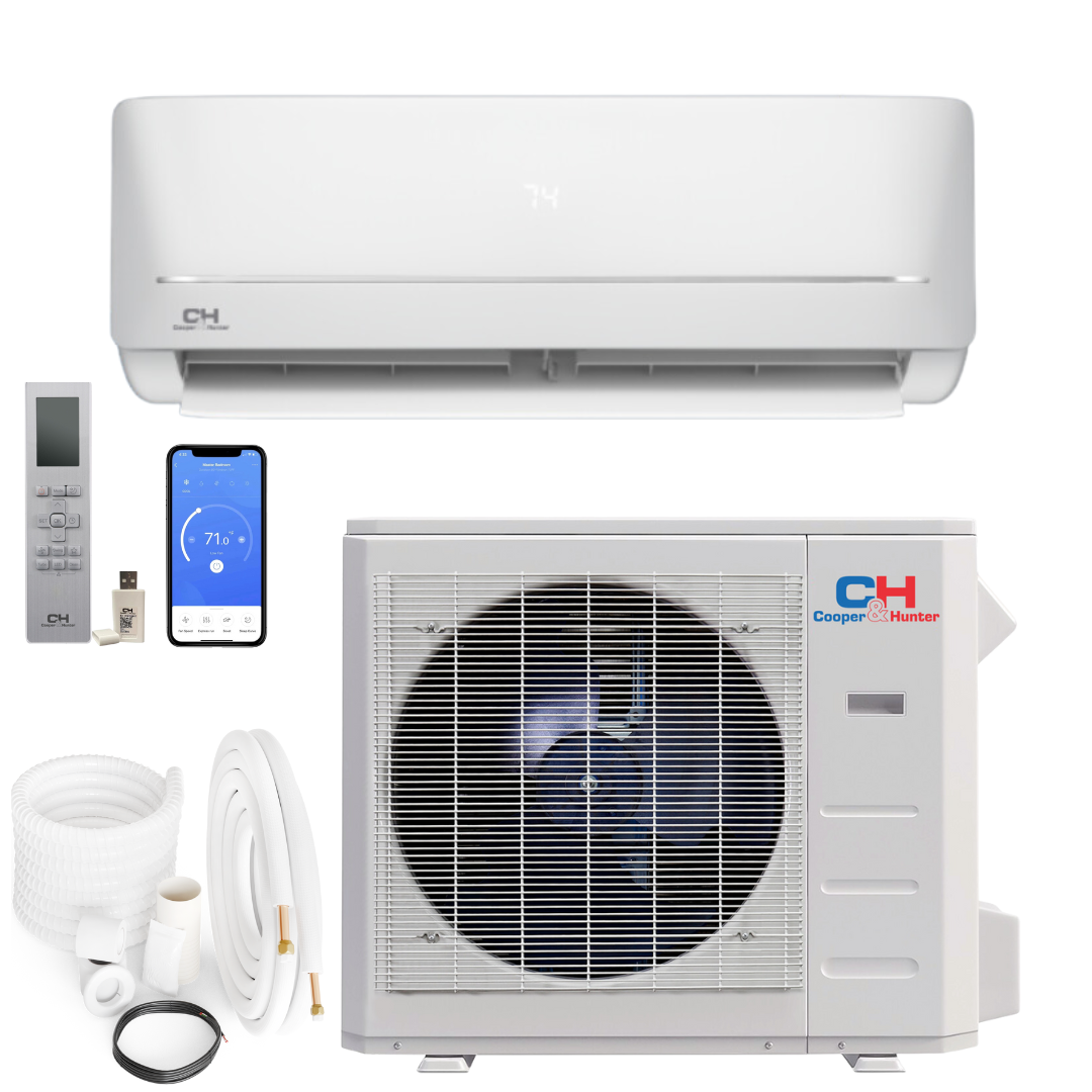 Cooper&Hunter 24,000 BTU Mia Single Zone Wall Mount Minisplit Heat Pump System R410A 230V