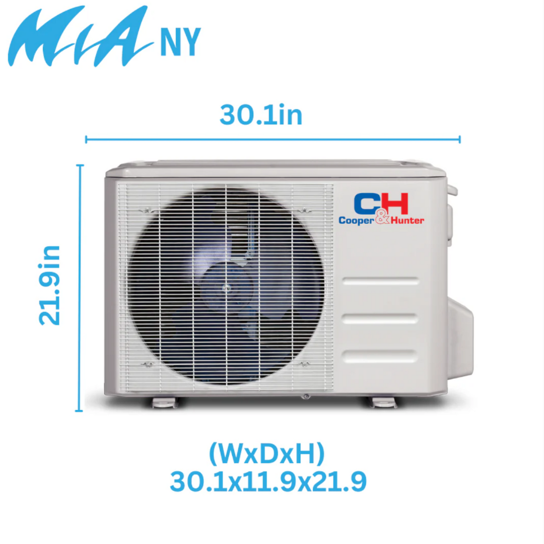 Cooper&Hunter 12,000 BTU Mia Single Zone Wall Mount Minisplit Heat Pump System R410A 115V