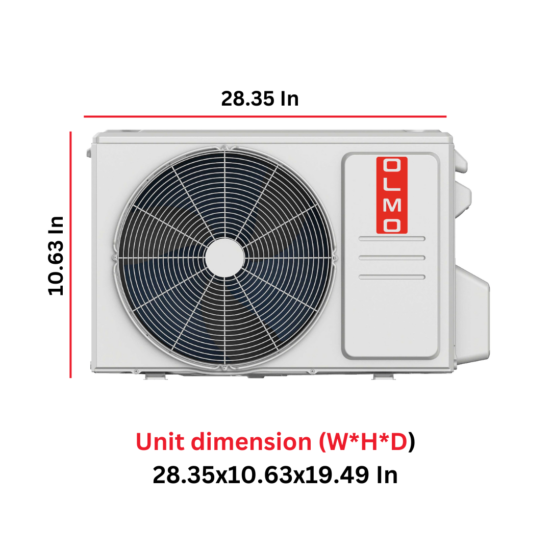 OLMO Alpic Eco Series 12,000 BTU 115V Single Zone Wall Mount Air Conditioner and Heat Pump Mini Split R410A | 115V