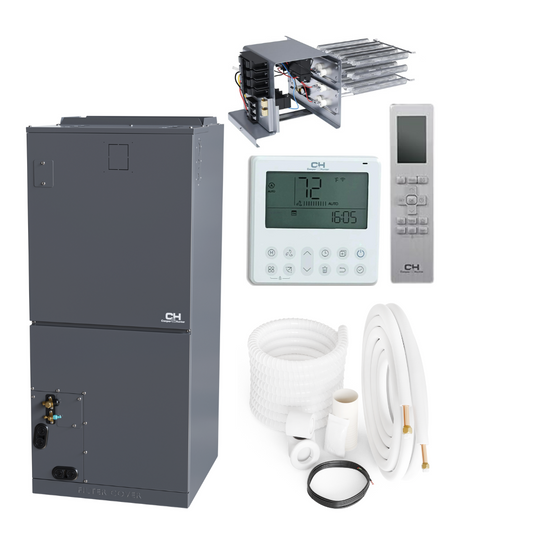 Cooper&Hunter Ducted High Efficiency Multi-position Air Handler Mini Split AC Indoor Unit – 18000 BTU