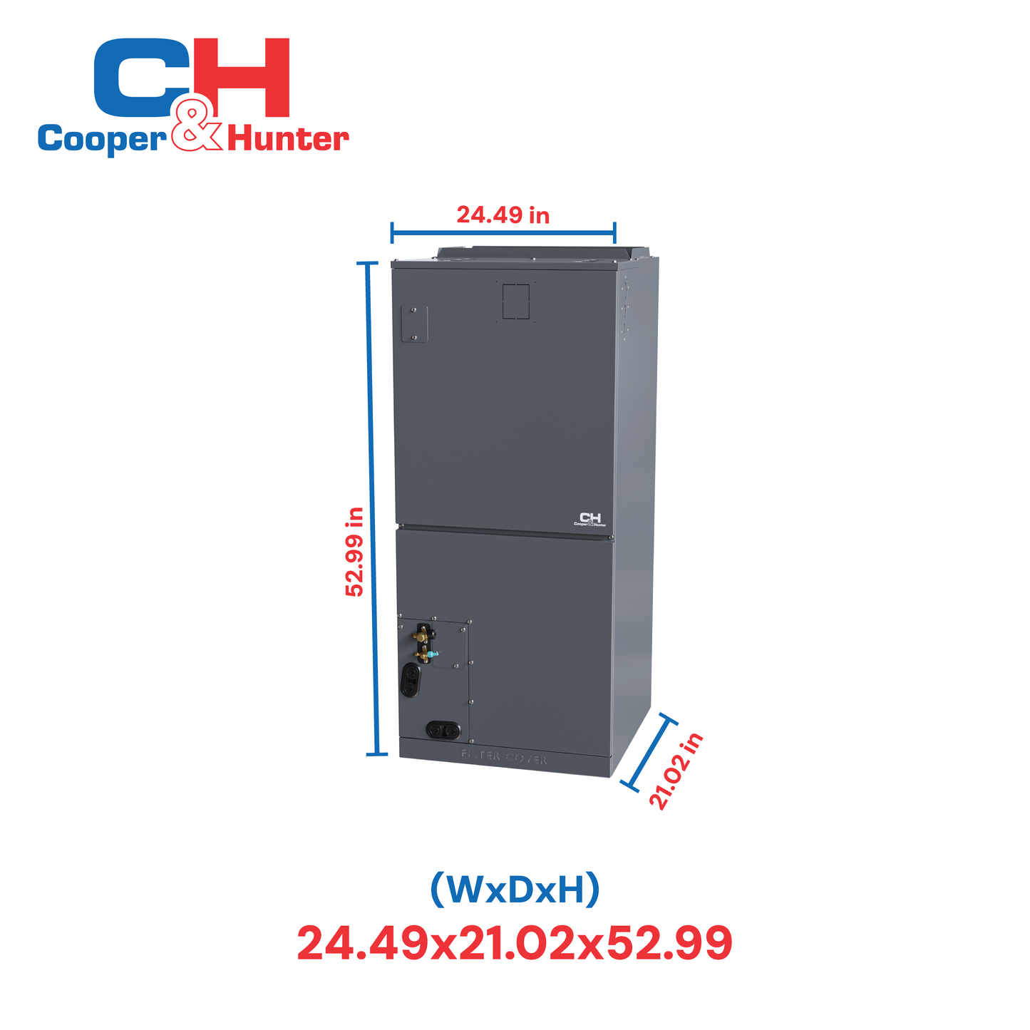 Cooper&Hunter 48,000 BTU High Efficiency Multi Position Air Handler Unit Ducted Heat Pump Split System R454B 230V