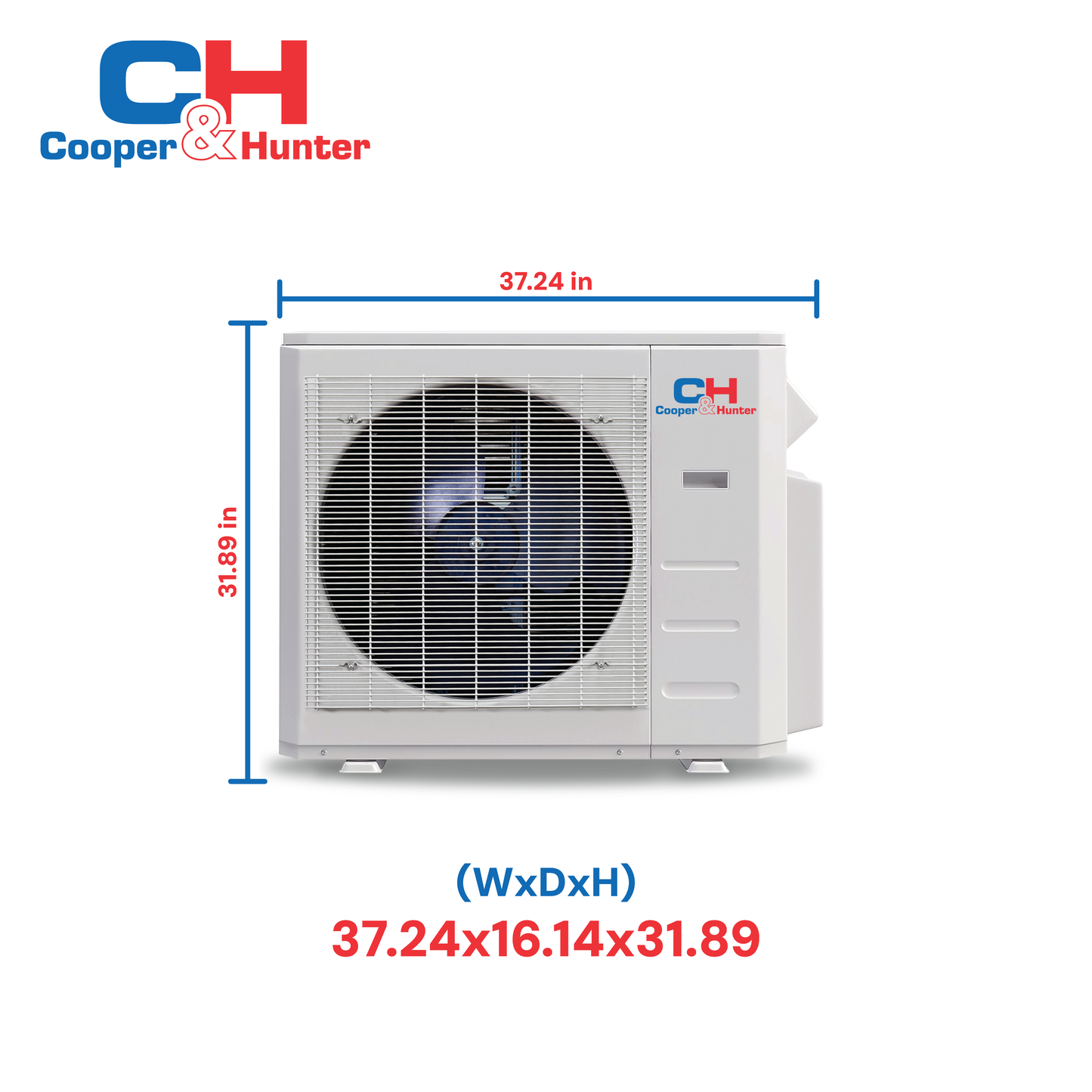 Cooper&Hunter 24,000 BTU Hyper High Efficiency Multi Position Air Handler Unit Ducted Heat Pump Split System R454B 230V