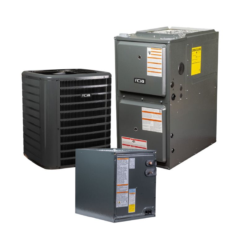ACIQ 3 Ton 13.4 SEER2 92% AFUE 100,000 BTU Gas Furnace and R32 Air Conditioner System - Upflow