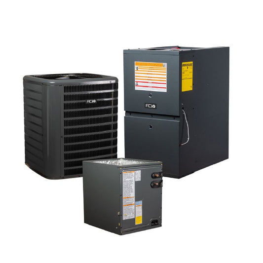 ACIQ 1.5 Ton 15.2 SEER2 80% AFUE 60,000 BTU Low NOx Gas Furnace and R32 Air Conditioner System - Downflow