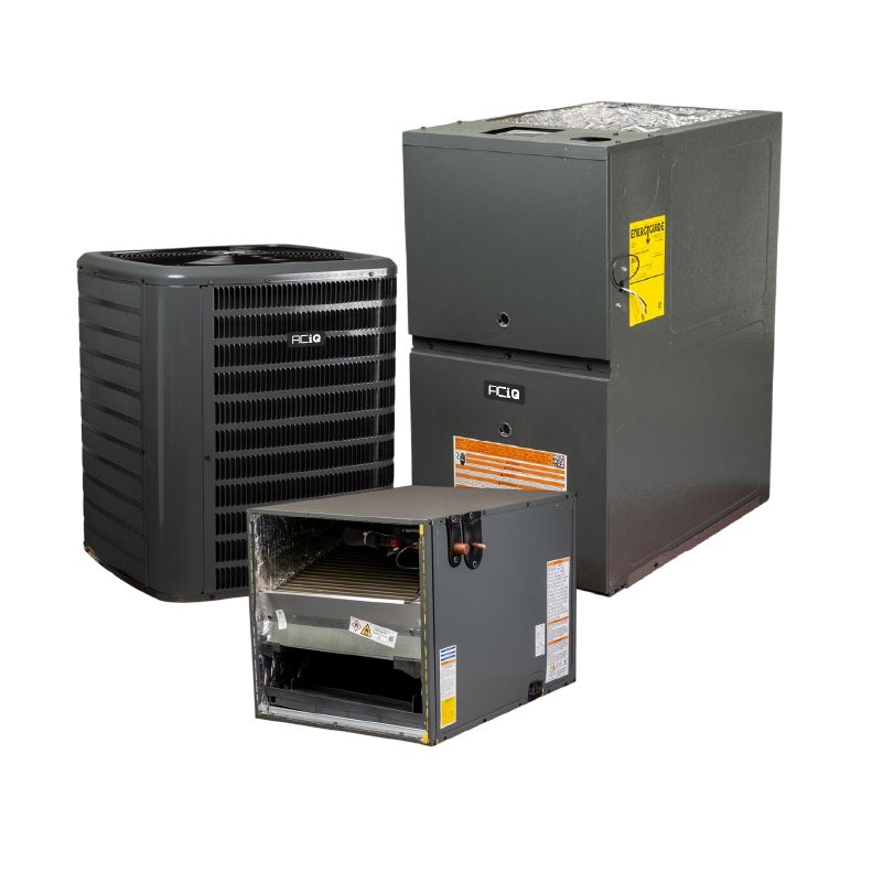 ACIQ 3 Ton 15.2 SEER2 80% AFUE 80,000 BTU Ultra-Low NOx Gas Furnace and R32 Air Conditioner System - Horizontal