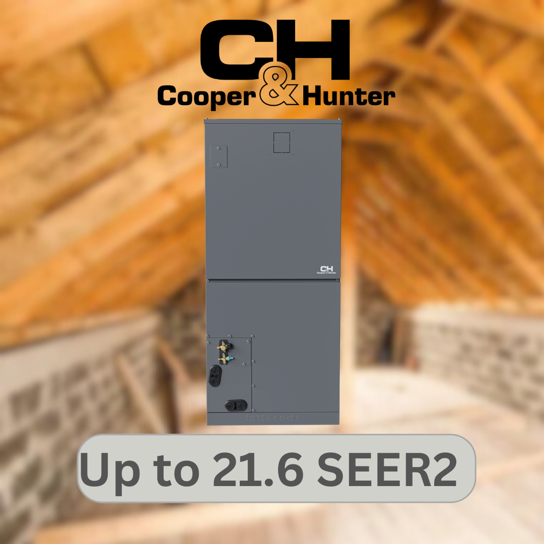 Cooper&Hunter Ducted High Efficiency Multi-position Air Handler Mini Split AC Indoor Unit – 18000 BTU