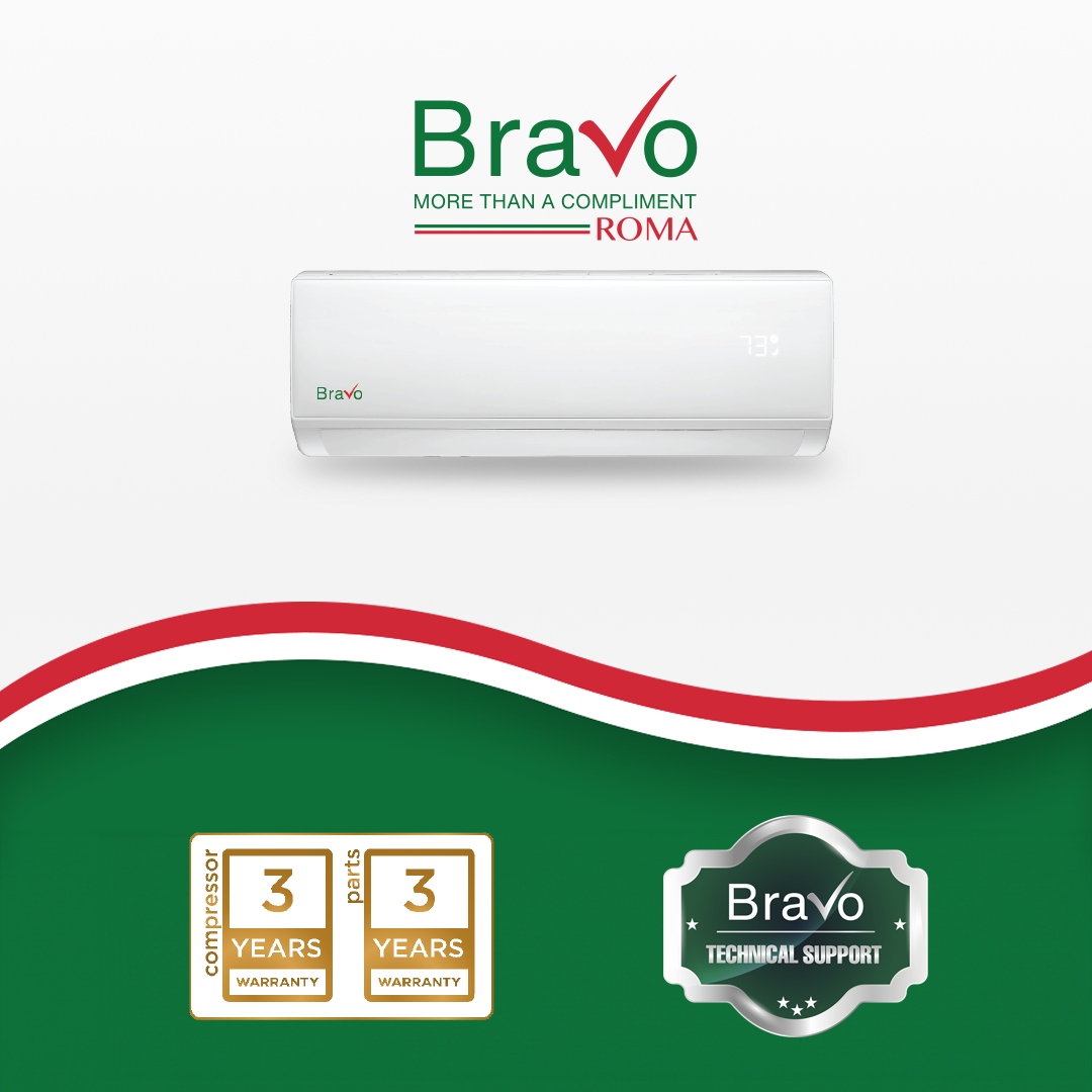 Bravo Roma Single Zone Wall Mount, 18,000 BTU (1.5 Ton) Mini Split AC and Heat Pump R32