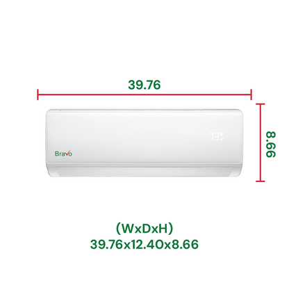 Bravo Roma Single Zone Wall Mount, 24,000 BTU (2 Ton) Mini Split AC and Heat Pump R32