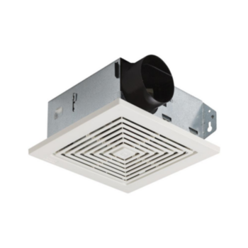 Exhaust Fan, Ventilation, 50 cfm, 120 V, 0.8 A, Galv Steel