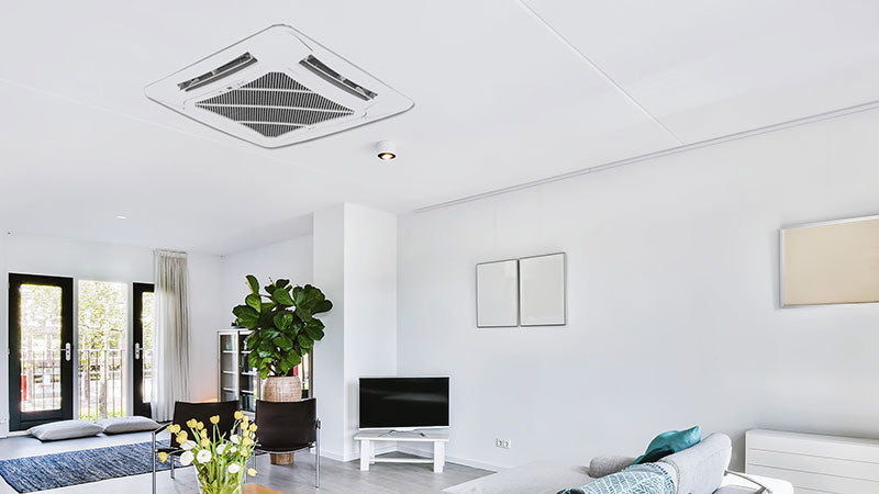ACIQ 6-Zone Ductless Mini Split AC & Heat Pump 48000 BTU (9K+9K+9K+9K+9K+9K), Ceiling Cassettes Units, 230V