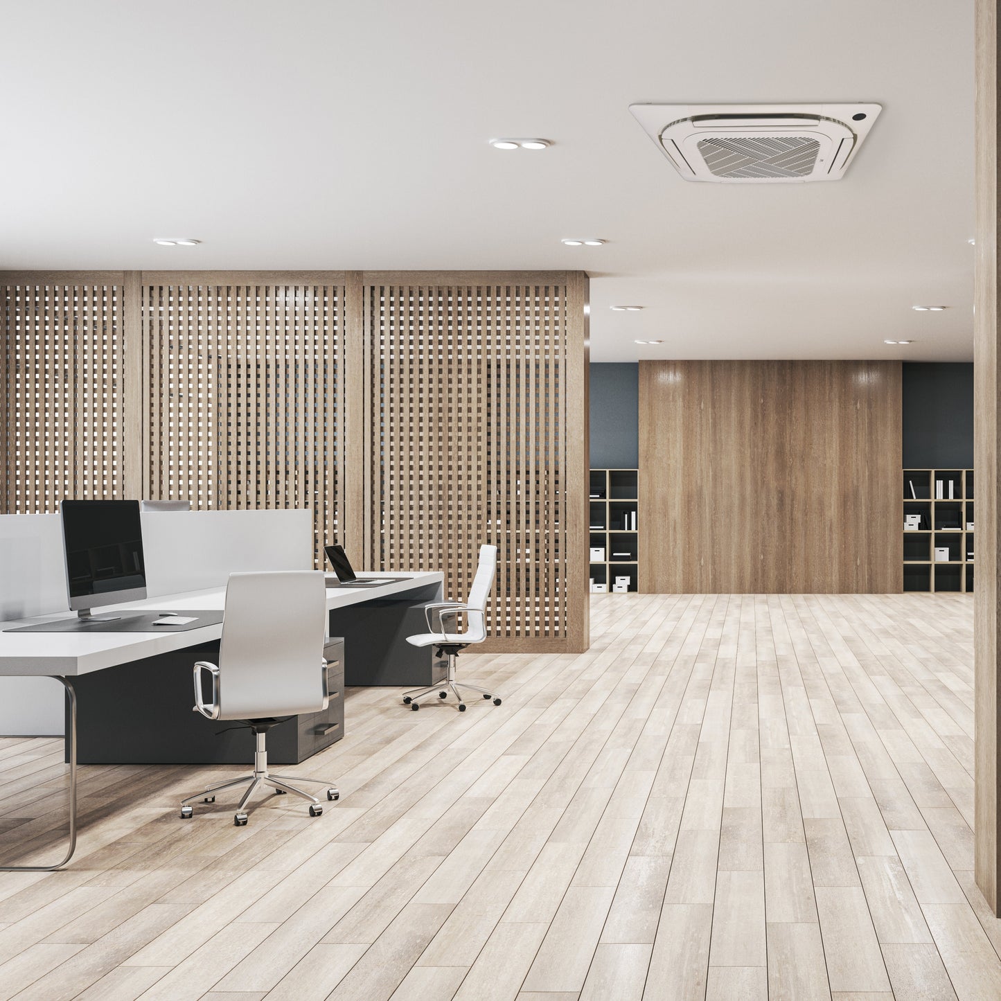 Cooper&Hunter 24,000 BTU Hyper Pro Single Zone Four-Way Ceiling Cassette w/ Refrigerant & Humidity Sensor Minisplit Heat Pump System R454B 230V