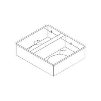 Duct Adapter, Square to Round, 20 in