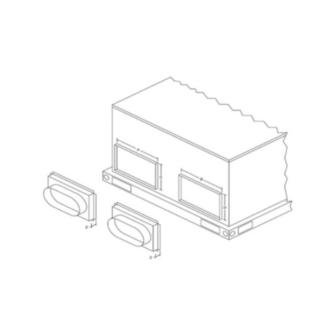Adapter, Square to Round, Horizontal, 16 in x 16.5 in
