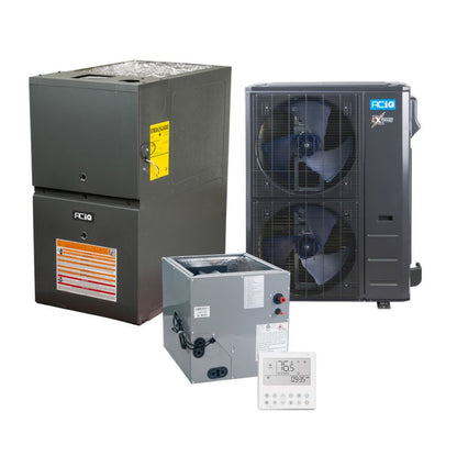 ACIQ Hybrid 5 Ton 15.2 SEER2 80% AFUE 80,000 BTU Furnace and High Efficiency Low NOx Heat Pump System | Extreme Series - R454B - Upflow/Horizontal