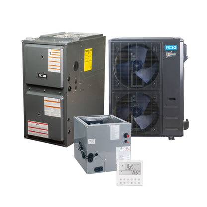 ACIQ Hybrid 5 Ton 16 SEER2 96% AFUE 120,000 BTU Furnace and High Efficiency Heat Pump System | Extreme Series - R454B - Upflow/Horizontal