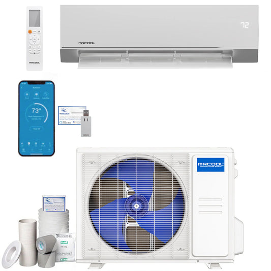 MRCOOL 4th Generation Olympus 9K BTU Ductless Mini Split Complete System 230V (HVAC Technician Required), O-ES-09-HP-230C-O1