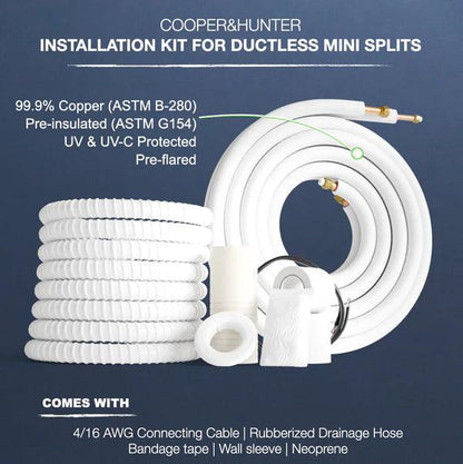 Cooper&Hunter 18,000 BTU Olivia Hyper Single Zone Wall Mount Minisplit Heat Pump System R454B 230V