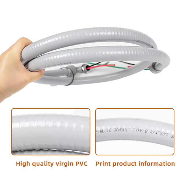 Armbridge 6' x 1/2" 10 AWG Non-Metallic Liquid-Tight Electrical Whip - AB-6FT1/2EW