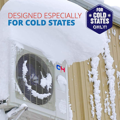 Cooper&Hunter 24,000 BTU Hyper Pro Single Zone Four-Way Ceiling Cassette w/ Refrigerant & Humidity Sensor Minisplit Heat Pump System R454B 230V