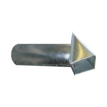 Vent, Sidewall, 4 in, Galv Steel, 26 gauge THK