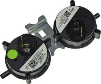 Pressure Switch, 2-Stage, Air, 0.1/-0.85 in wc