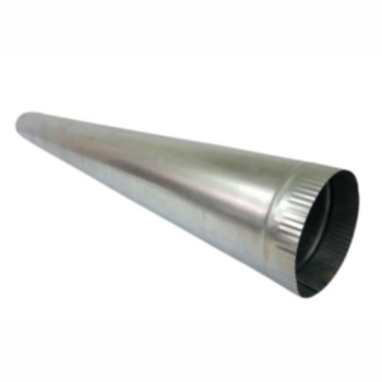 Duct Pipe, Snaplock Vent, 12 in, 3 ft LG, Steel, Galv