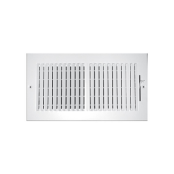 Ceiling Register, 2-Way Stamped, 8 in x 4 in, Steel, White