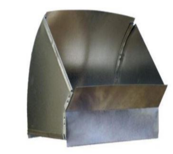 Elbow, Vertical, Rectangular, 45 deg, 18 in x 8 in