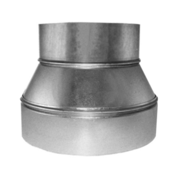 Duct Reducer, 3 Pieces, Round, Cold Rolled Sheet Metal