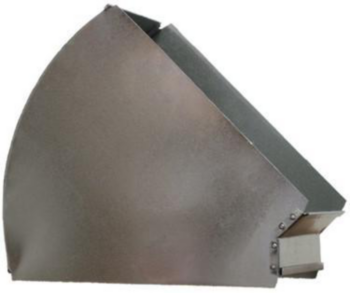 Duct Elbow, Flat, Brodway, Rectangular, 45 deg, 8 in x 18 in